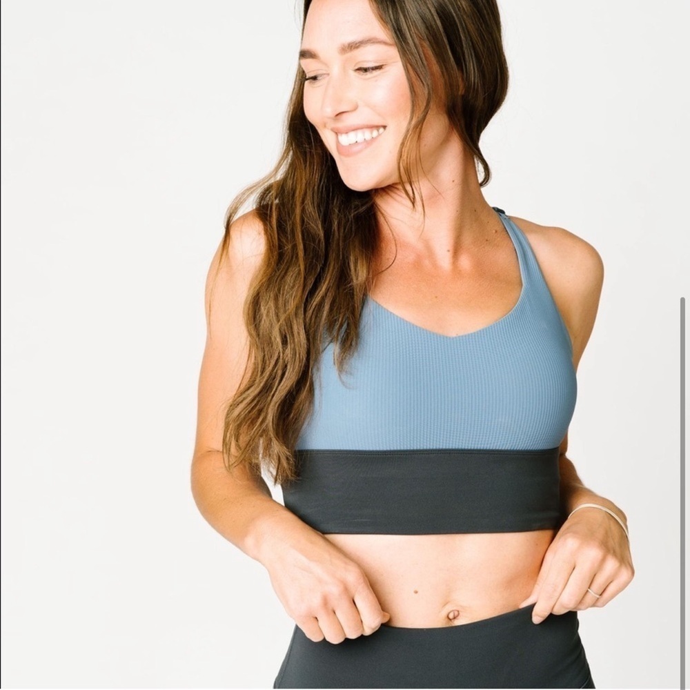 Zyia Storm Parallel Luxe Adjustable Bra Blue Size Small